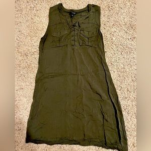 Green T-shirt style dress